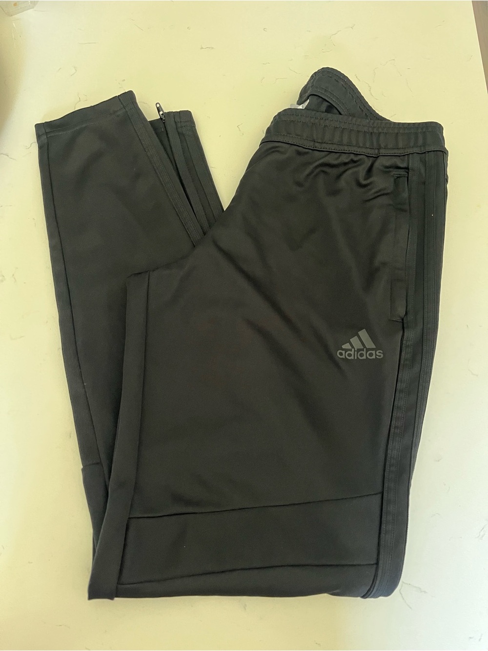 adidas Black Kids’ Zip Hem Jogger Sweatpants